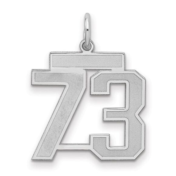 Sterling Silver Jersey Collection Medium Number 73 Pendant